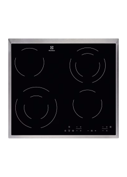 Встраиваемая варочная поверхность ELECTROLUX/ Электрическая варочная поверхность HiLight на 4 конфорки, 2 зоны с расширением, cтеклокерамика, мощность: 6300 Вт, независимая установка, размеры (ШхГ): 57.6x51.6 см,рама из нержавеющей стали