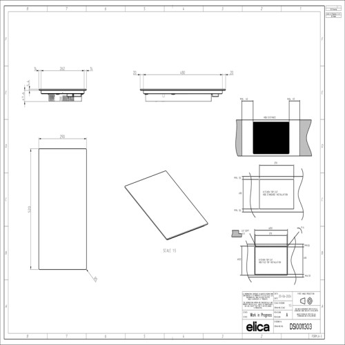 Индукционная варочная панель ELICA, 30 см, 2 зоны нагрева, таймер, пауза, подогрев, слайдерное управление, 9 уровней мощности, Booster, функция Bridge, Multi Connection, цвет черный