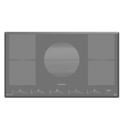 Встраиваемые индукционные панели MAUNFELD/ Индукционная варочная панель с двумя Flex Zone и Booster, 90 см, слайдерное управление, 5 конфорок, Flex Zone, слайдерное управление, автоматическое выключение, бустер, блокировка панели, серый цвет