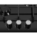 Газовая варочная панель MAUNFELD/ Газовая варочная панель MAUNFELD EGHE.43.33CB/G  механическое управление, 3 конфорки, мощность конфорок 1000, 1700, 3000, электроподжиг, газ-контроль, WOK, цвет черный