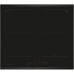 Serie   6, индукционная варочная поверхность, cтеклокерамика, AccentLine, черная, ширина 60см, 4 индукционных зоны нагрева, в т.ч. с возможностью объединения в 2 зоны CombiZone, сенсорное управление DirectSelect, распознавание наличия посуды, функция Powe