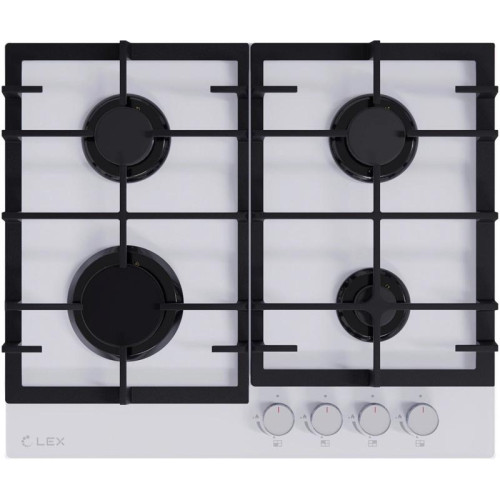 Газовая варочная поверхность/ Газовая варочная поверхность Lex GVG 642-1 WH белый