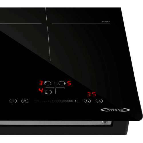 Встраиваемая варочная панель/ Индукционная варочная панель MAUNFELD, 45 см, 3 конфорки, мощность конфорок 1500, 2100, 2600 Вт, сенсорное управление, таймер, автоматическое выключение, бустер, блокировка панели, черный цвет