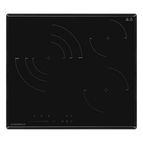 Электрическая варочная панель MAUNFELD/ 60см, стеклокерамика, сенсорное управление, 3 конфорки, тройная зона расширения, таймер, черная