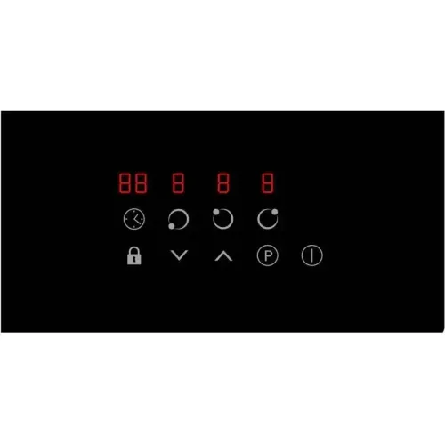 варочная панель электрическая, индукция, 45 см, 3 конфорки, сенсорное управление, 9 уровней мощности, блокировка управления, защитное отключение,  5300 Вт, черное стекло, 450х520х58 мм