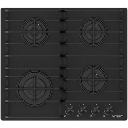 Газовая варочная поверхность/ Газовая варочная поверхность Vitek VGH 6420 BG стекло черное
