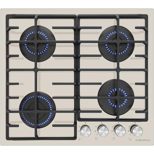 Газовая варочная поверхность/ Газовая варочная поверхность Maunfeld EGHG.64.6CBG/G бежевый