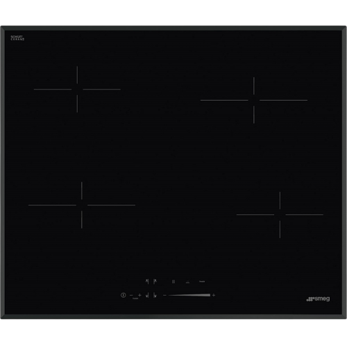 Варочная поверхность SMEG/ Варочная поверхность SMEG, скошенный край, 4 конфорки, Hi-Light, 9 уровней мощности, автоматическое выключение, индикация остаточного тепла, поддержание тепла, индикация оставшегося времени, бустер, слайдерное управление, цвет ч