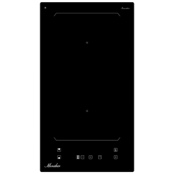 Варочная панель Monsher/ Варочная панель Monsher, High-Tech, индукция, inverter, 30 см, 2 конфорки, 9 уровней мощности, сенсорное управление, автоматическое отключение, индикация остаточного тепла, таймер, Flexi-zone, цвет черный