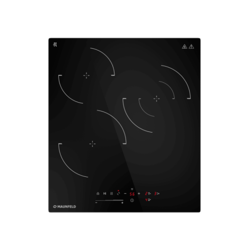 Варочная панель электрическая MAUNFELD/ Варочная панель электрическая MAUNFELD CVCE453SDBK 45см, стеклокерамика, сенсорное управление, таймер, черная