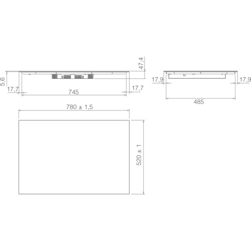 Индукционная варочная панель ELICA, 80 см, таймер, пауза, подогрев, слайдерное управление, 9 уровней мощности, большая зона нагрева повышенной мощности, Booster, функция Bridge, Multi Connection, цвет черный