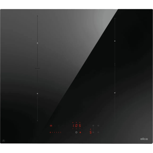 Индукционная варочная панель ELICA, 60 см, таймер, пауза, подогрев, слайдерное управление, 9 уровней мощности, Booster, функция Bridge, Multi Connection, цвет черный