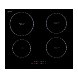 Индукционная варочная поверхность Midea/ MDK/Индукционная варочная поверхность, ширина 60 см, 4 индукционные зоны,  функция Booster, сенсорное управление, 9 уровней мощности, таймер, индикаторы остаточного тепла, функция 