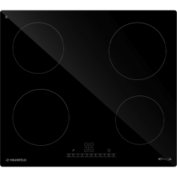 Индукционная варочная панель, 60 см, сенсорное управление, таймер, бустер, черный