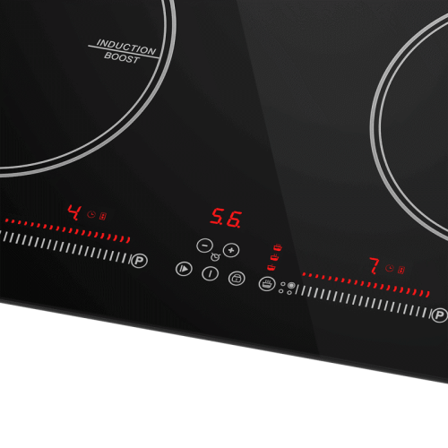 Встраиваемые индукционные панели MAUNFELD/ Индукционная варочная панель, 60 см, 4 конфорки, слайдерное управление, мощность конфорок 2х2000, 2х1200, таймер, быстрый нагрев, автоматическое выключение, блокировка панели, режим паузы, черный цвет