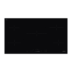 Встраиваемая варочная панель SMEG/ 90 см, ультранизкий профиль, Compact Slider, 5 зон, черный цвет