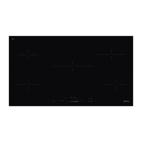 Встраиваемая варочная панель SMEG/ 90 см, ультранизкий профиль, Compact Slider, 5 зон, черный цвет