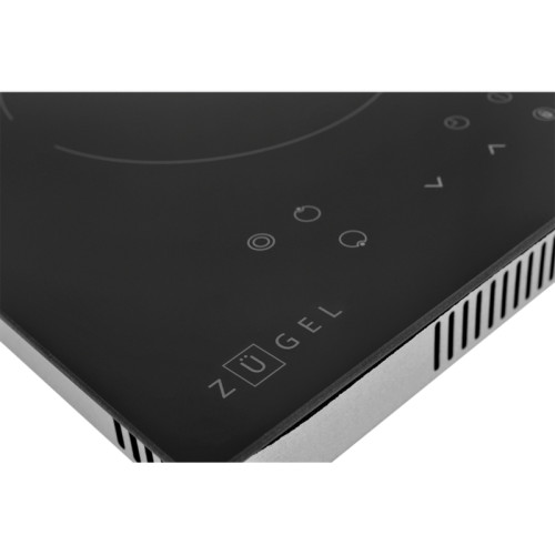 Встраиваемая варочная панель ZUGEL/ Встраиваемая варочная панель ZUGEL, Hi-Light, 30 см, 2 зоны нагрева, сенсорное управление, 9 уровней мощности, зона расширения, таймер, индикация мощности, индикация остаточного тепла, автоотключение, цвет черный