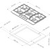 Варочная поверхность Kuppersberg/ Варочная поверхность Kuppersberg, газ, Classic, 86 см, автоматический электроподжиг, газ-контроль, форсунки под сжиженый газ, SABAF конфорки, чугунные решетки, WOK подставка, цвет антрацит, цвет фурнитуры бронзовый