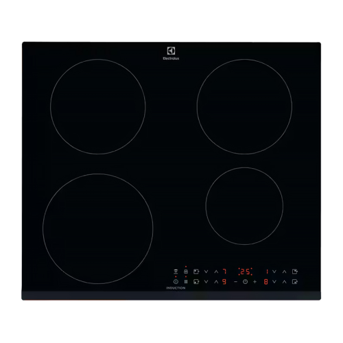 Встраиваемые индукционные панели ELECTROLUX/ индукционная на 4 конфорки, cтеклокерамика, мощность: 7350 Вт, независимая установка, размеры (ШхГ): 59x52 см