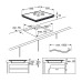 Встраиваемая варочная панель ELECTROLUX/ Встраиваемая варочная панель ELECTROLUX EIV644 индукционная на 4 конфорки, cтеклокерамика, мощность: 7200 Вт, независимая установка, размеры (ШхГ): 59x52 см