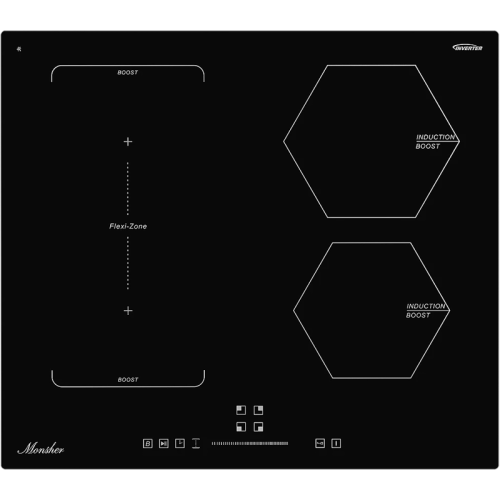 Варочная поверхность MONSHER/ Варочная поверхность MONSHER, индукция, инвертер, 60 см, 9 уровней мощности, бустер, Stop and Go, автоматическое отключение, таймер, индикатор остаточного тепла, сенсорное/слайдерное управление, цвет черный