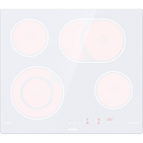 Встраиваемые электрические панели GORENJE/ Встраиваемые электрические панели GORENJE ECT643SYW  сесорное управление, (шхвхг): 59,5 ? 5,4 ? 52 см, без рамки, белый