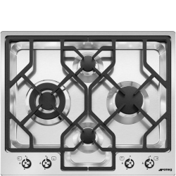 Встраиваемые газовые панели SMEG/ Газ,  Газовая варочная панель, 62 см,нержавеющая сталь/ фурнитура Linea и Classica в комплекте