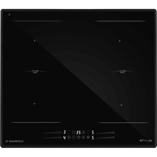 Индукционная варочная панель, 60 см, сенсорное управление, таймер, бустер, черный