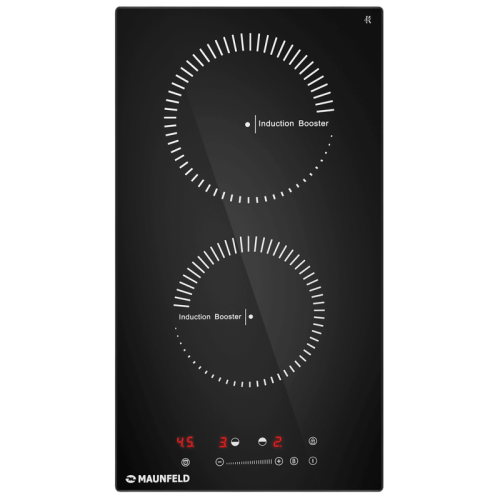 Индукционная варочная панель MAUNFELD/ Индукционная варочная панель MAUNFELD CVI292STBKC  домино, слайдерное управление, бустер, мощность конфорок 1200-1500 Вт, 1800-2300 Вт, таймер, автоматическое выключение, блокировка панели, цвет черный