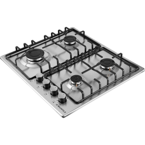 Газовая варочная панель MAUNFELD/ Газовая варочная панель MAUNFELD EGHS.64.3STS-ES/G, механическое управление, 4 конфорки, мощность конфорок 1000, 1700, 1700, 2600, электроподжиг, газ-контроль, цвет нержавеющая сталь