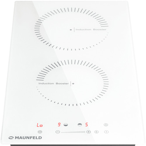 Индукционная варочная панель MAUNFELD/ Индукционная варочная панель MAUNFELD, домино, слайдерное управление, бустер, мощность конфорок 1200-1500 Вт, 1800-2300 Вт, таймер, автоматическое выключение, блокировка панели, цвет белый