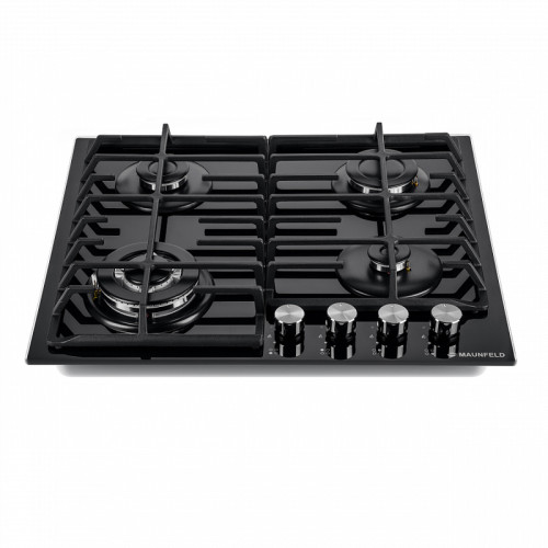 Встраиваемые газовые панели MAUNFELD/ Встраиваемые газовые панели MAUNFELD EGHG.64.63CB/G Варочная панель, Газ, Газ на стекле, Габариты (ШхГхВ)мм: 590х515х51, механическое управление, 4 конфорки, мощность конфорок 1000, 1700, 1700, 3800, электроподжиг, га