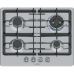 Serie 4, газовая варочная панель, 60см, нержавеющая сталь, 4 конфорки,1 WOK-конфорка c 2 контурами пламени, составные чугунные решетки, газ-контроль, автоматический электроподжиг, сделано в Испании