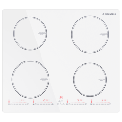 Индукционная варочная панель Maunfeld/ Индукционная варочная панель Maunfeld CVI594SWH  сенсорное управление, 4 конфорки, мощность конфорок 2000, 2000, 1200, 1200 Вт, таймер, автоматическое выключение, бустер, блокировка панели, цвет белый