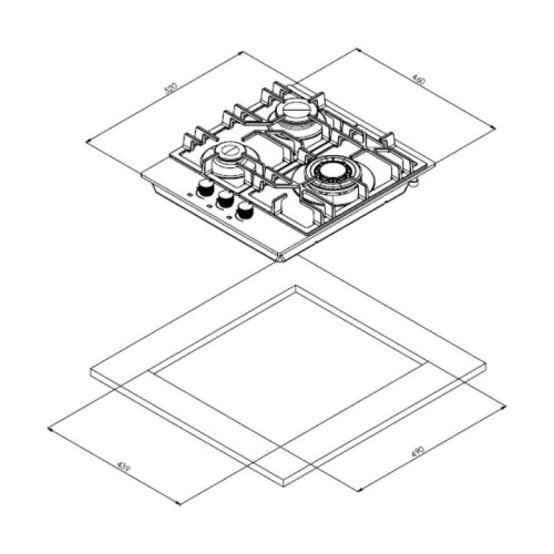Газовая варочная поверхность/ Газовая варочная поверхность Weissgauff HG 430 WGV белый