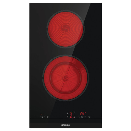 Электрическая домино GORENJE/ Домино,  Электрическая Стеклокерамическая варочная панель, Цвет: Черный, Стеклокерамическая варочная панель, Шлифованный передний край, Сенсорное управление, Таймер, Защитная блокировка от детей, Габаритные размеры (вхшхг): 5