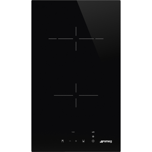 Электрическая домино SMEG/ домино, стеклокерамическая варочная панель, 30 см, прямой край,черная