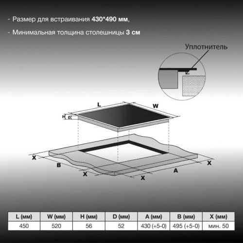 Индукционная варочная поверхность/ Индукционная варочная поверхность Hyundai HHI 4771 BE бежевый