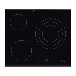 Встраиваемые электрические панели ELECTROLUX/ Электрическая, 59x52 см, стеклокерамика, 3 конфорки, сенсорное управление, независимая, черная
