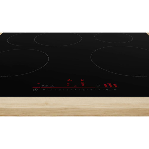 Индукционная,  60 см, индукция, скошенные края, сенсорное управление, черный