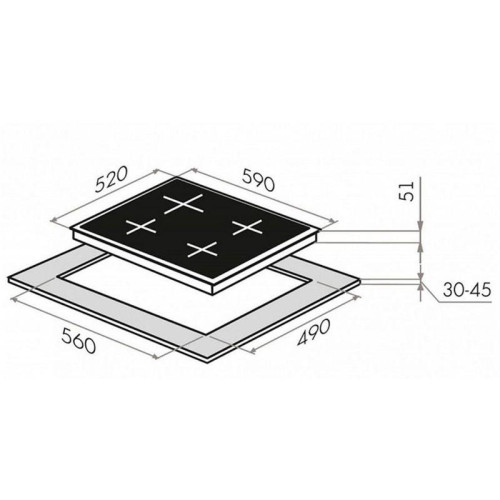 Варочная поверхность/ Варочная поверхность Maunfeld EEHS.64.4S нержавеющая сталь
