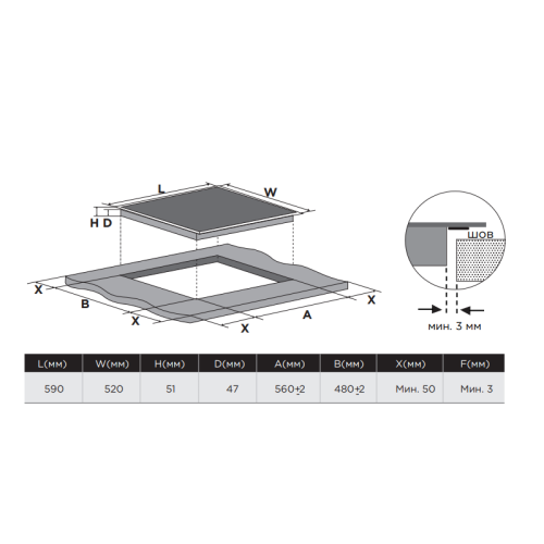 Электрическая варочная поверхность MIDEA/ Электрическая варочная поверхность MIDEA, 60 см, Hi-Light, скошенный передний край, сенсорное управление, 4 зоны нагрева, 1 зона расширения, 9 уровней мощности, таймер, индикация остаточного тепла, защита от детей