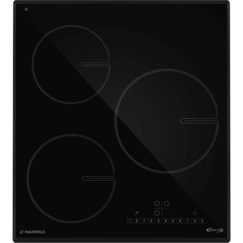 Индукционная варочная панель, 45 см, сенсорное управление, таймер, бустер, черный