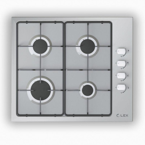 Газовая варочная поверхность/ Газовая варочная поверхность Lex GVS 644-1 IX нержавеющая сталь