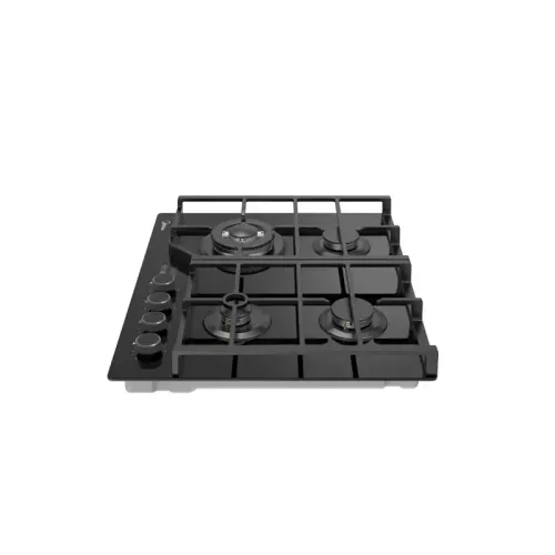 Газовая варочная панель MIDEA/ MDK/Газовая варочная панель MIDEA, 60 см, WOK-конфорка, чугунные решетки, автоподжиг, газконтроль, адаптер для кофе, цвет черный