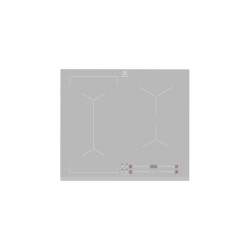 Встраиваемые индукционные панели ELECTROLUX/ Индукционная,  !! 59 см, цвет: серебристый , индивидуальный слайдер для каждой зоны нагрева, 3-хступенчатая индикация остаточного тепла, акустический сигнал (вкл/выкл), блокировка панели управления, Таймер откл