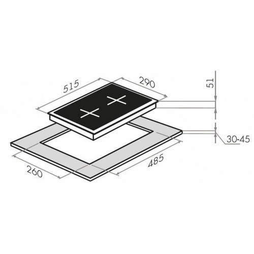 Газовая варочная поверхность/ Газовая варочная поверхность Maunfeld EGHG.32.2CB/G черный