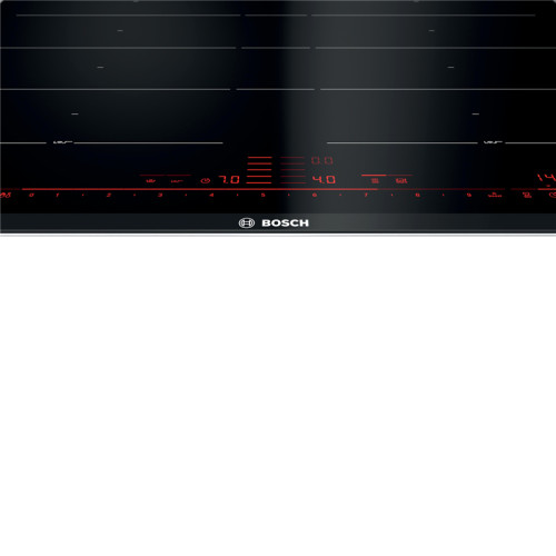 Serie 8, индукционная варочная панель, 60см, управление DirectSelectPremium, 4 индукционных зон нагрева, 2 зоны FlexZone, расширенная зона Extended FlexZone, подсветка ZoneLight, технология HomeConnect, определение наличия посуды, режим PowerBoost, таймер