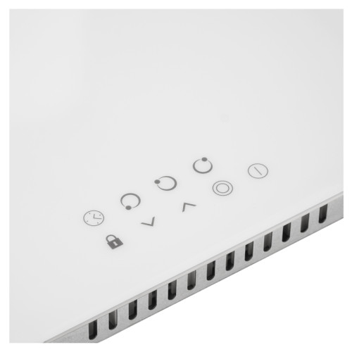 Варочная панель электрическая, стеклокерамика, Hi Light, 45 см, 3 конфорки, сенсорное управление, 9 уровней мощности, таймер 1-99 мин, блокировка управления, защитное отключение,  двухконтурная, 5000 Вт, белое стекло Eurokera (Франция), 450х520х50 мм.